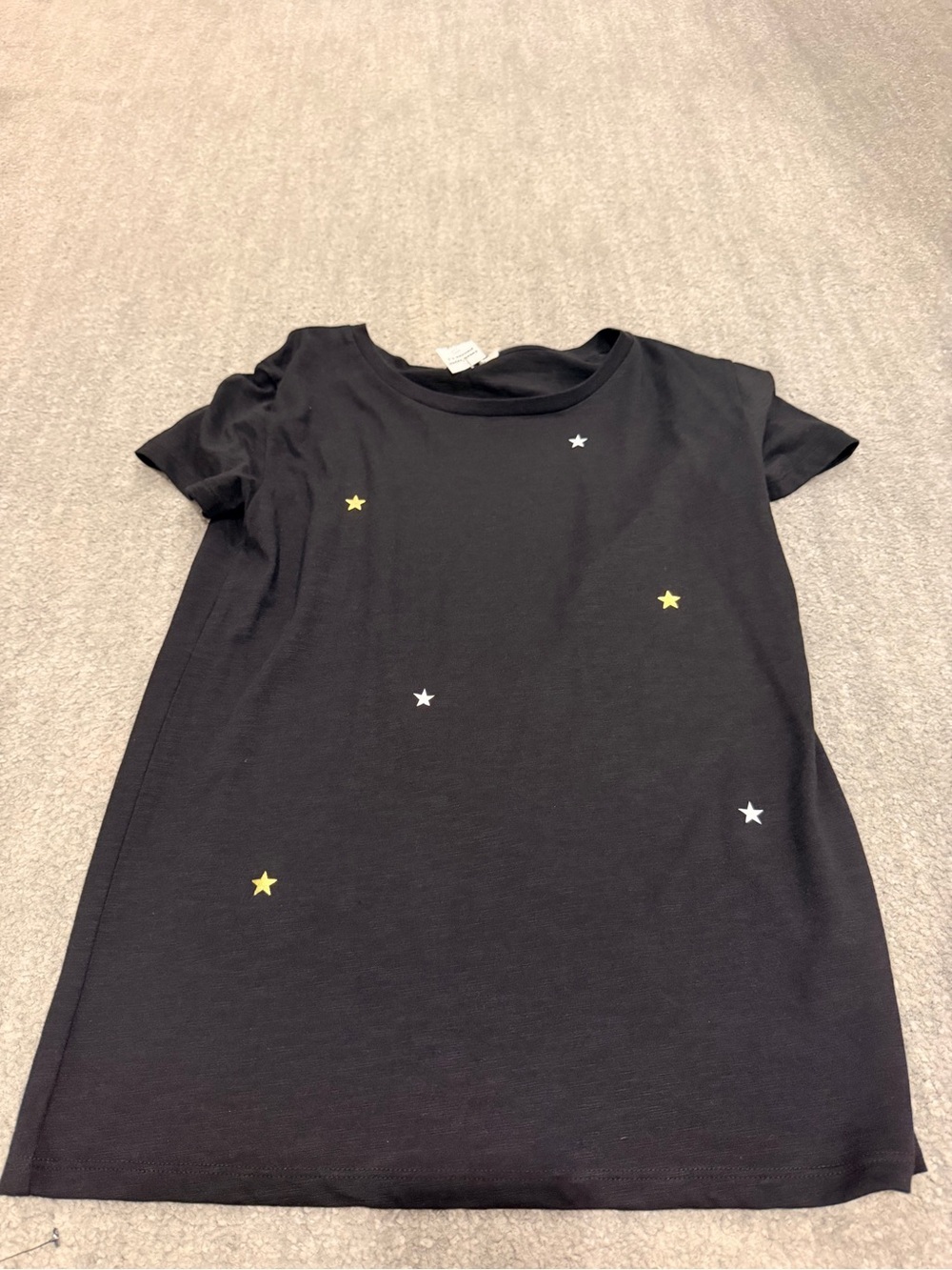 CHRLDR Black Star Tee with Yellow & White Stars